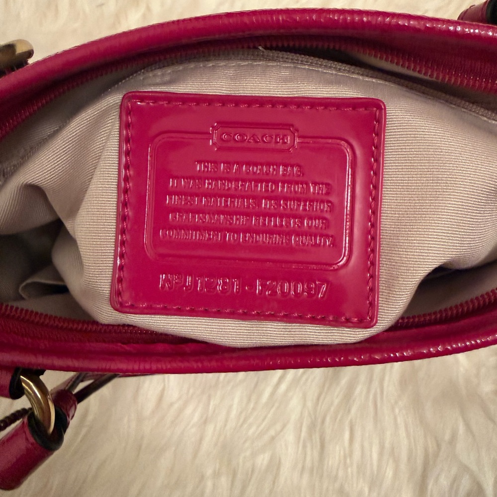 Coach Tan and Pink Shoulder Bag - Picture 5 of 9